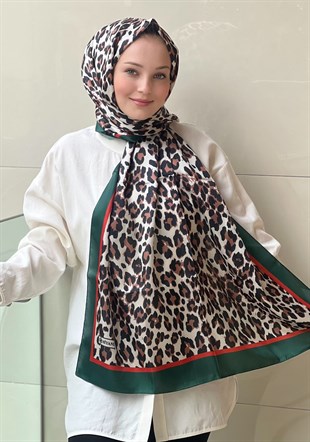 Siyane İpeksi Leopar Vual Şal