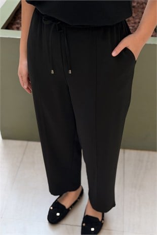 Sentez Elegance Beli Lastikli Dar Paça Pantolon
