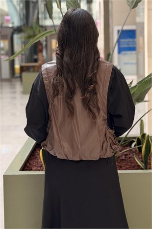 Ceremony Fermuarlı Deri Kombinli Bomber Nero Ceket