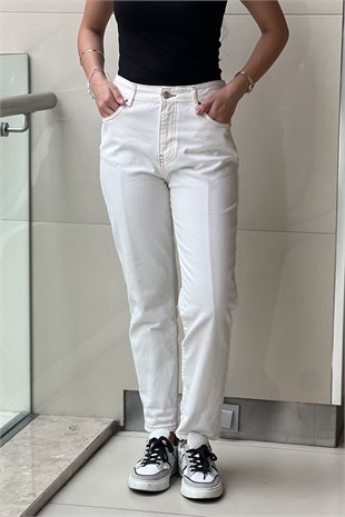 İpekyol Kontrast Dikişli Mom Fit Jean Pantolon