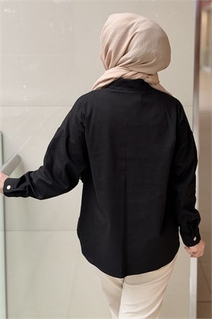 Ceremony Önden Çıtçıtlı File Baskı Detaylı Neptün Gömlek