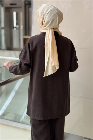 Nuss Trok Detaylı Çıtçıtlı Gömlek Pantolon Takım