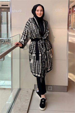 Ghisa Desenli İki Renk Sakal Hırka