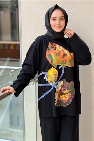 Ghisa Çiçek Baskılı Tunik