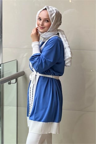 Ghisa Triko Ribana Detaylı Beli Kuşaklı İçli Dışlı İkili Takım