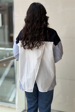İpekyol Kumaş Mix Oversize Gömlek