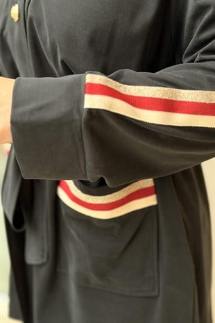 Ghisa Sim Band Detaylı Kuşaklı Hırka Pantolon Takım
