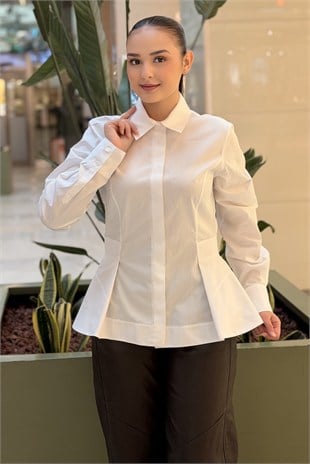 İpekyol Poplin Peplum Gömlek