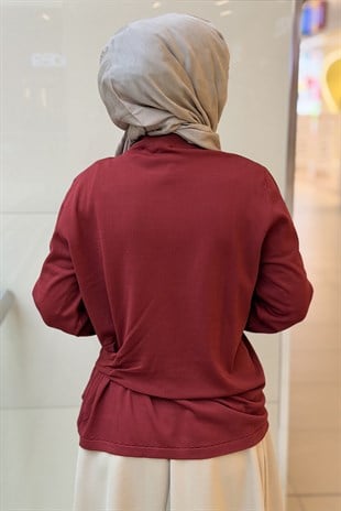 Ghisa Beli Tokalı Büzgülü Tunik