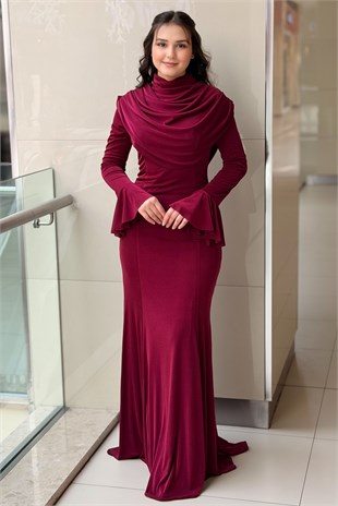 Fashion Night Degaje Yaka Abiye Elbise