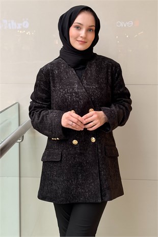 Ghisa Dört Düğme Kadife Ceket