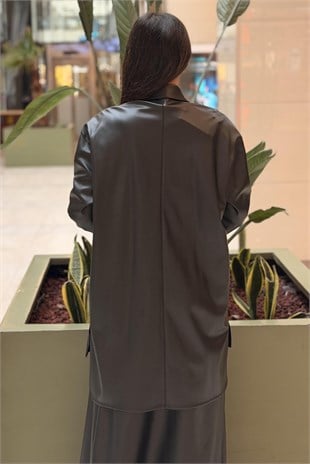 Ceremony Nakış Detaylı Nero Gömlek