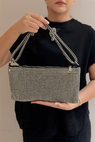 Ccs Full Taşlı Omuz Askılı Clutch Çanta
