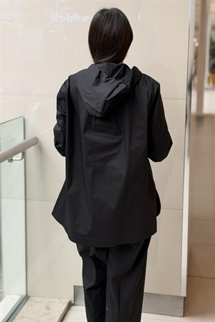 Ghisa Örgü İp Detaylı Kapşonlu Kap Pantolon Takım