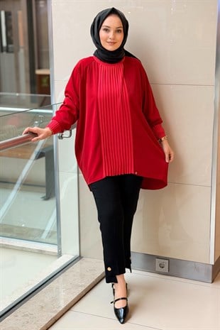 Ghisa Önü Merserize Fitil Detaylı Tunik