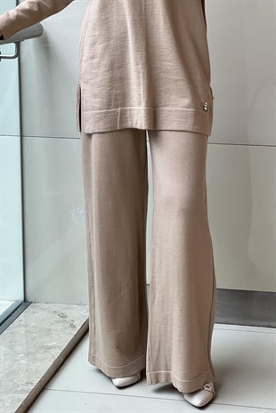 Missdalida 7002-23K Yüzde Yüz Yün Bol Paça Pantolon
