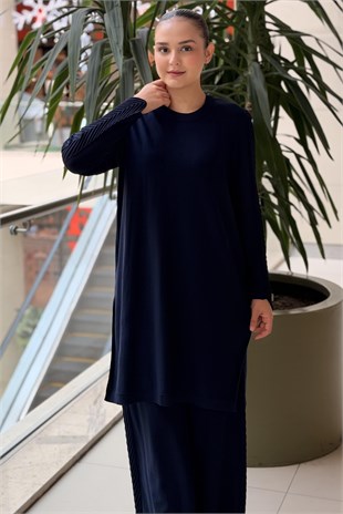 Missdalida Balıksırtı Detaylı Triko Tunik