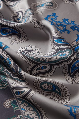 İpekevi 1221  Patchwork Desenli Tivil İpek Eşarp