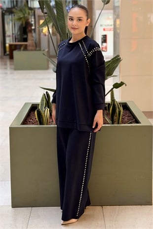 Ceremony Bluz Ve Pantolonu Çakma Detaylı Luna Takım