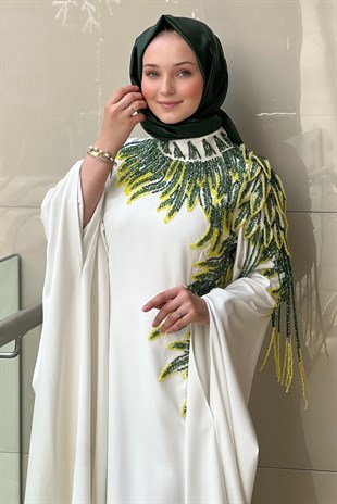 White Corner El İşçiliği Taşlı Tasarım Abiye