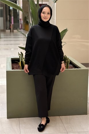 Tığ Triko Örgü Detaylı Merserize Tunik