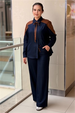 Twist Kontrast Kuşaklı Pantolon