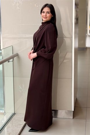 Matex Taş Toka Aksesuarlı Abiye Elbise