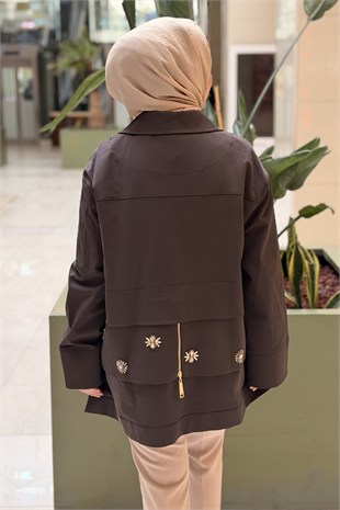 Missemramiss Lidya İşlemeli Fermuarlı Ceket