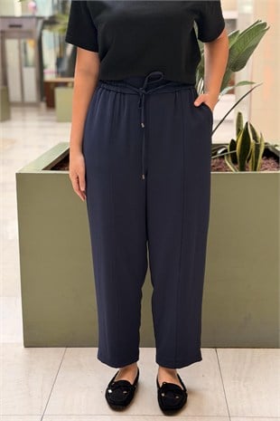 Sentez Elegance Beli Lastikli Dar Paça Pantolon