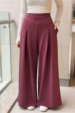 Ghisa A pileli Bol Paça Modal Pantalon