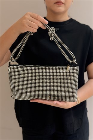 Ccs Full Taşlı Omuz Askılı Clutch Çanta