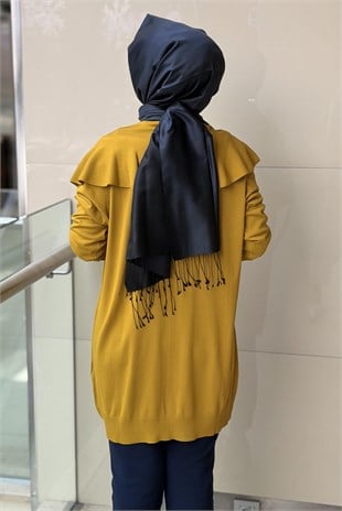 Ghisa Dik Yaka Asimetrik Merserize Tunik