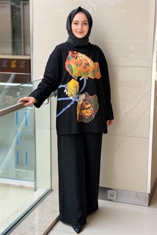 Ghisa Çiçek Baskılı Tunik
