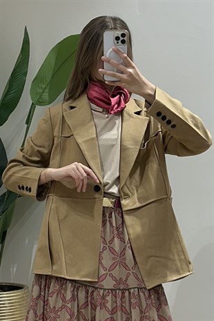İpekyol Patchwork Efektli Blazer Ceket