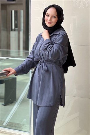 Fuat Gürşen Serpme Taş İşli Gömlek Pantalon Takım