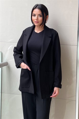 İpekyol Çift Cepli Düğmesiz Ceket