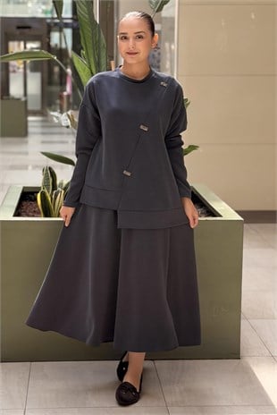 Ceremony Taş Detaylı Kolş Etekli Bora Takım