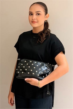 Mahal Bags a Taşlı Logolu Çapraz Çanta