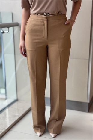 İpekyol Metal Aksesuarlı Straight Fit Pantolon