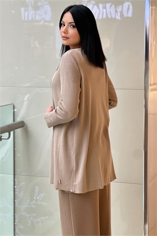Missdalida 9028-23K Keçe Detaylı Hırka