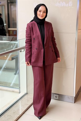 İpekyol Kruvaze Keten Blazer Ceket