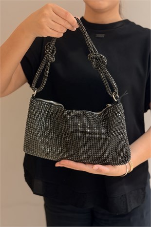 Ccs Full Taşlı Omuz Askılı Clutch Çanta