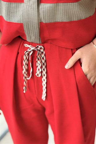 Twist Pileli Wide Leg Pantolon