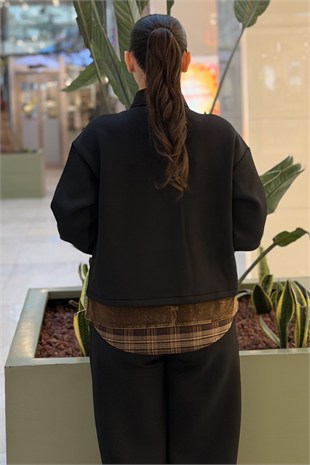 İpekyol Kontrast Katmanlı Oversize Gömlek