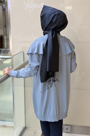 Ghisa Dik Yaka Asimetrik Merserize Tunik