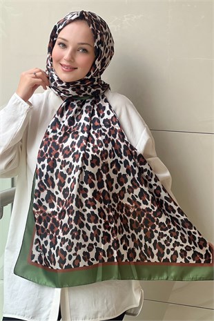 Siyane İpeksi Leopar Vual Şal