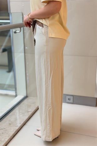 İpekyol Fular Detaylı Wide Leg Pantolon