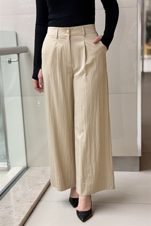Sentez Abelia Kısa Geniş Paça Pantolon