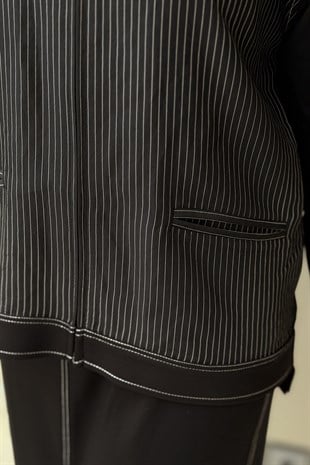 Tığ Triko Spor Dikişli Cebi Aksesuar Detaylı Etekli Takım