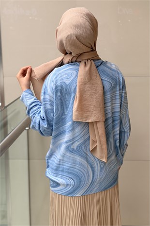 Ghisa Gold Baskılı Merserize Tunik